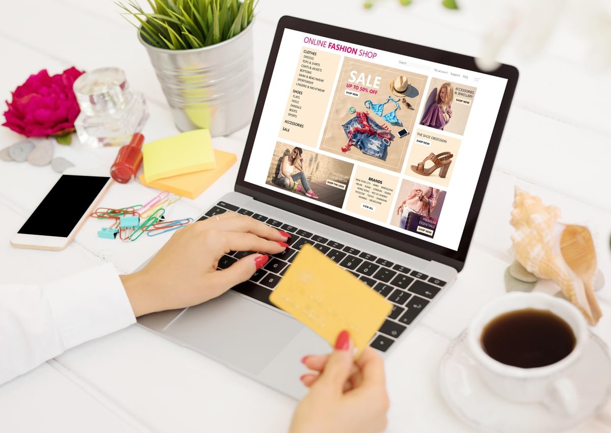 shopping cart laptop email