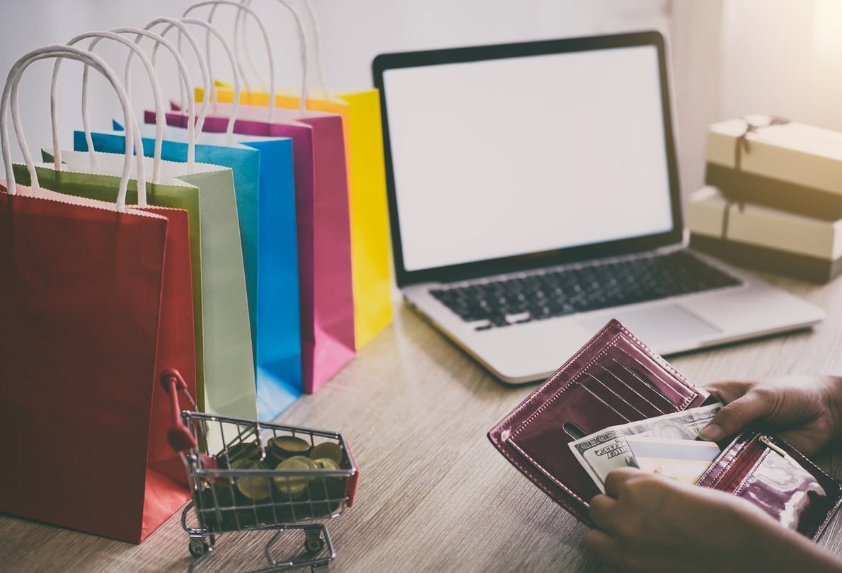 shopping cart laptop email